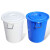 富都华创 加厚60L白色带盖 大号塑料桶 圆形收纳桶大容量水桶酒店厨房工业环卫物业垃圾桶 FDHC-ST-102