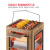 定制定制室内取暖器小型烤火炉电烤炉电热扇办公室暖脚小太阳四方 (升级款)大款红色+灯管3根
