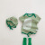 皮尔卡丹婴儿超萌小恐龙短袖包屁衣新生儿满月哈衣爬服套装夏季宝宝连体衣 绿色 (送帽子) 66cm
