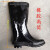 橡胶雨鞋老式黑色工矿靴男女水鞋中筒厚底雨靴消防防汛 黑色上海牌高筒 37