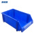 康格雅 组合式零件盒货架物料盒 斜口分类螺丝收纳箱塑料工具盒 加厚C4#400*250*160mm蓝色