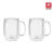 双立人（ZWILLING）德国双立人双层玻璃杯水杯咖啡杯子精致拿铁杯牛奶杯耐高温 双层玻璃马克杯355ml 2只装