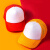 曼睩橙白棉/网拼接志愿者小红帽遮阳户外网帽志愿者鸭舌帽ML021