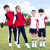 法比兔（FANBEETO）小学生校服春秋套装一年级红色班服儿童春装幼儿园园服运动三件套 2016款红色2件套 100cm