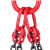 鼎红  起重链条吊索具吊钩吊环吊车吊勾挂钩G80锰钢吊链承重3吨*链条长1米（4钩) 