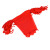 稳斯坦 彩旗三角串旗户外装饰 警示旗节庆开业 全红旗中号80米150面 W541