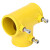 稳斯坦 (5个)黄色48管专用PPR建筑工地塑料临边防护连接件 扶手连接扣件楼梯基坑洞口化钢管件 大三通 W282
