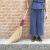 铁扫把 手工马路环卫扫院子铁扫把车间工人专用扫把户外庭院扫帚加长柄JYH 1.8米宽25公分