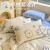 安睡宝（SOMERELLE）100%纯棉卡通床上三件套学生宿舍全棉裸睡被套床单床品套件1.2m