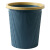采易乐 压圈垃圾桶 卫生间厨房客厅简约无盖塑料垃圾篓 小号浅蓝08706