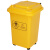金诗洛 医疗垃圾桶 120L加厚带轮款 医院卫生院诊所医疗废物桶 塑料垃圾桶带盖 KT-342