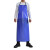 寰跃 蓝色PVC防水围裙无袖加长加厚耐弱酸碱食品工作服罩衣围兜 120*90cm