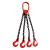 锰钢起重链条吊索具 组合吊索具三条腿吊索具定做链条起重吊索具 5吨2腿2米