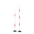 影月平原 蛇形跑杆标志杆 障碍物标志杆 红白训练杆1.8m红白铁杆+2.6kg铸铁底座