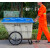 保洁清运车移动垃圾桶垃圾车手推车保洁车清运车移动户外带盖带轮 单桶加盖