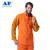 友盟 AP-2630橙红色防火布配金黄色皮袖焊接工作服 阻燃材质（不含裤子）1件M码【可定制】