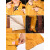 加厚牛皮电焊工作服防烫皮衣耐高温大码防护防阻燃隔热焊接皮裤 T黄色拼皮带领长袖85厘米反穿衣 XXXL