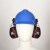 元族适用挂安全帽耳罩隔音降噪防噪音消音工厂工业护耳器插挂式安全帽专用 隔音耳罩+安全帽(红色)