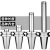 高精度数控刀柄 BT50ER32100 ER16ER40 100300长度 全系列 BT50-ER20-200（送拉丁）