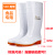 大码白色雨鞋食品厂工作雨靴防滑食品卫生靴防油加绒加棉保暖水鞋 507高筒白色 标准码 36