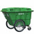富都华创 大型塑料环卫车 绿色有盖 垃圾车手推保洁清运车移动户外垃圾桶大号 FDHC-LJC-10