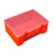 定制长方形手提透明塑料盒五金零件盒工具箱玩具整理箱乐高收纳盒 桔色大号36.3*26.7*10CM 【空盒款】
