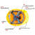 惠利得戴安A-VT中国移动透气安全帽ABS电力通信头盔通讯防砸近电感应帽 黄色DAVII不印字不加近电预警器
