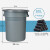定制圆形垃圾桶商用大容量带轮子大号户外环卫厨房餐饮泔水桶 80L不带滑轮+50只垃圾袋