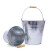 镀锌桶垃圾大容量铁皮水桶便携手提白铁皮桶大号铁通防汛镀锌桶 12L