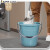 Supercloud 多功能清洁塑料桶洗澡桶拖把桶 带提手耐用加厚提水桶24L方形蓝色