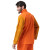 友盟 AP-2630橙红色防火布配金黄色皮袖焊接工作服 阻燃材质（不含裤子）1件L码【可定制】