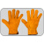 福奥森12双 短款电焊手套牛皮焊工隔热防烫耐磨机械劳保手套散热透气 桔黄款（12双）