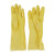 东亚 PVC黄色工业专用耐油耐酸碱防滑衬里浸塑手套 长度45cm 100双