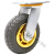 ONEVAN高弹力轻音脚轮转向轮 工业重型平板车手推车轮橡胶轮 万向脚轮 4寸