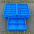 加厚塑料箱多格分类周转箱零件盒子五金工具螺丝盒分格收纳物料框 专用二格箱+蓝色外径445x230x190mm