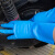 迎旗山  蓝色洗刷使用的防水手套  胶皮塑胶L码
