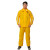 汇家 外卖黄色针织布雨衣反光成人防暴 雨衣雨裤套装  XL