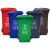 户外垃圾桶大号容量工业分类厨余室外带盖商用大型环卫箱干湿挂车 100L加厚：蓝色可回收物