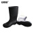 安赛瑞 PVC塑胶雨鞋 防滑耐磨中筒胶鞋抗洪抢险应急雨靴 黑色 39 3G00124