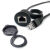 面板网线带螺帽USB线RJ45延长线汽车点烟器改装USB网络跳线延长线 黑色单USB延长线 数据加充电 螺帽 0.25m