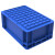 威佳欧标EU箱汽配周转箱加厚收纳箱零件盒塑料物流运输箱 蓝色600*400*120mm