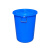 加厚特大号塑料桶带盖垃圾桶厨房商用圆形收纳桶小区户外环卫 50白色无盖 仅桶