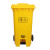 久洁医疗垃圾桶医院诊所口罩回收塑料废物桶黄色240L带脚踩