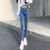 俞兆林（YUZHAOLIN）牛仔裤女2024春夏季新款女装时尚紧身高腰显瘦小脚裤子 蓝灰 29_建议110-120斤