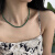JNKOK显白新中式银绿玛瑙元宝扣项链轻奢小众感锁骨链女生日礼物 A1X20 3 6mm