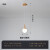 米族北欧餐厅吊灯饭厅灯现代简约大气中式三头吧台灯个性创意厨房灯具 原木色 单头【13CM】白光