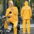 外卖雨衣雨裤套装分体雨衣防水衣PVC雨衣 黄色 2XL 