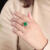 微芒星时尚黄玛瑙戒指戒指女款翡翠绿可调节随形 JZ006黑玛瑙戒指