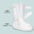 谋福（CNMF）防雨鞋套PVC注塑一体成型加厚耐磨成人脚套 （高筒白色） XL(40-41码） 