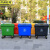 京洲实邦【1100L带盖带轮颜色随机】 新国标户外分类塑料移动垃圾车JZSB-N0026